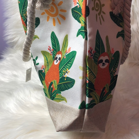 Adorable Sloth Summer Canvas Tote - LAST ONE - - Picture 7 of 8